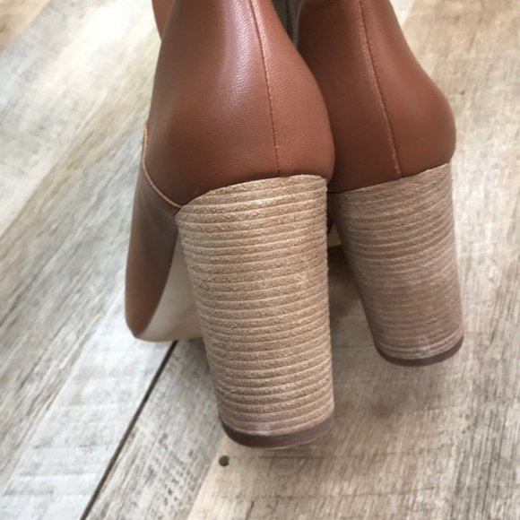 Cole Haan Glenda Stacked Heel Leather Knee Boots - Picture 5 of 8